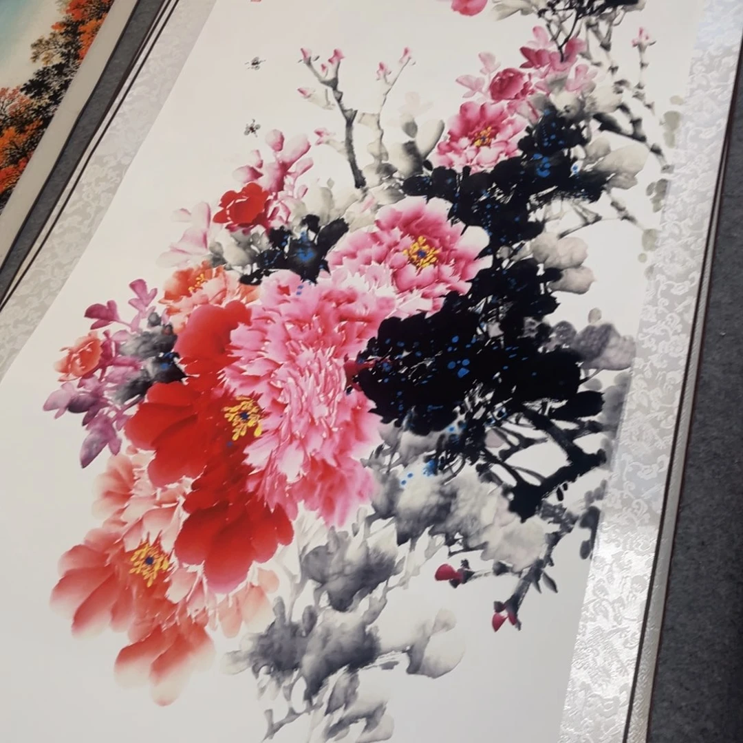 富贵满堂四尺横幅东方美学装饰画180*70