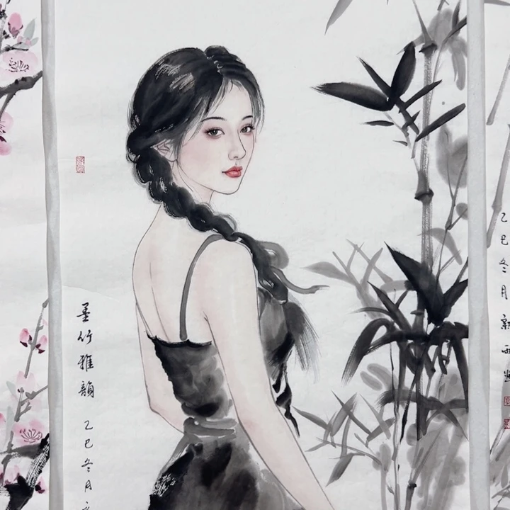 国画郭新雨老师写实人物画