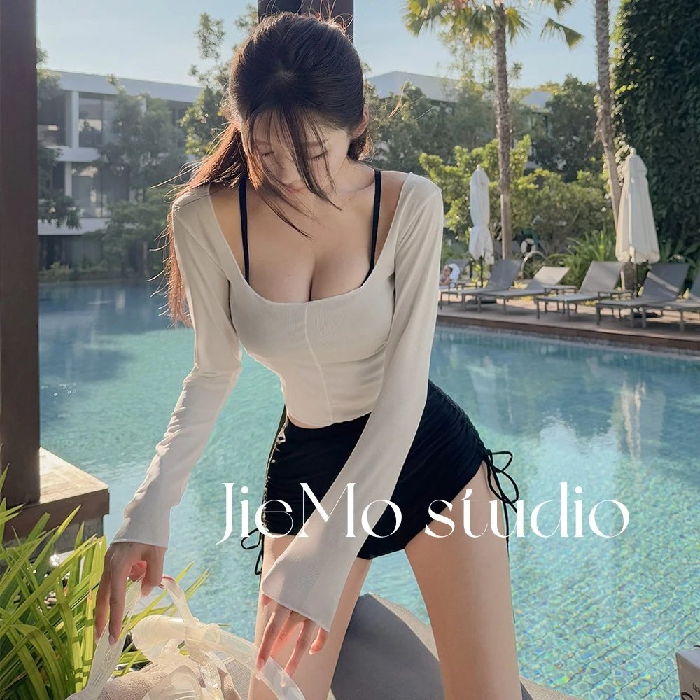 【极简调性】黑色少女纯欲风显瘦泡温泉度假泳衣女款2025新款网红款