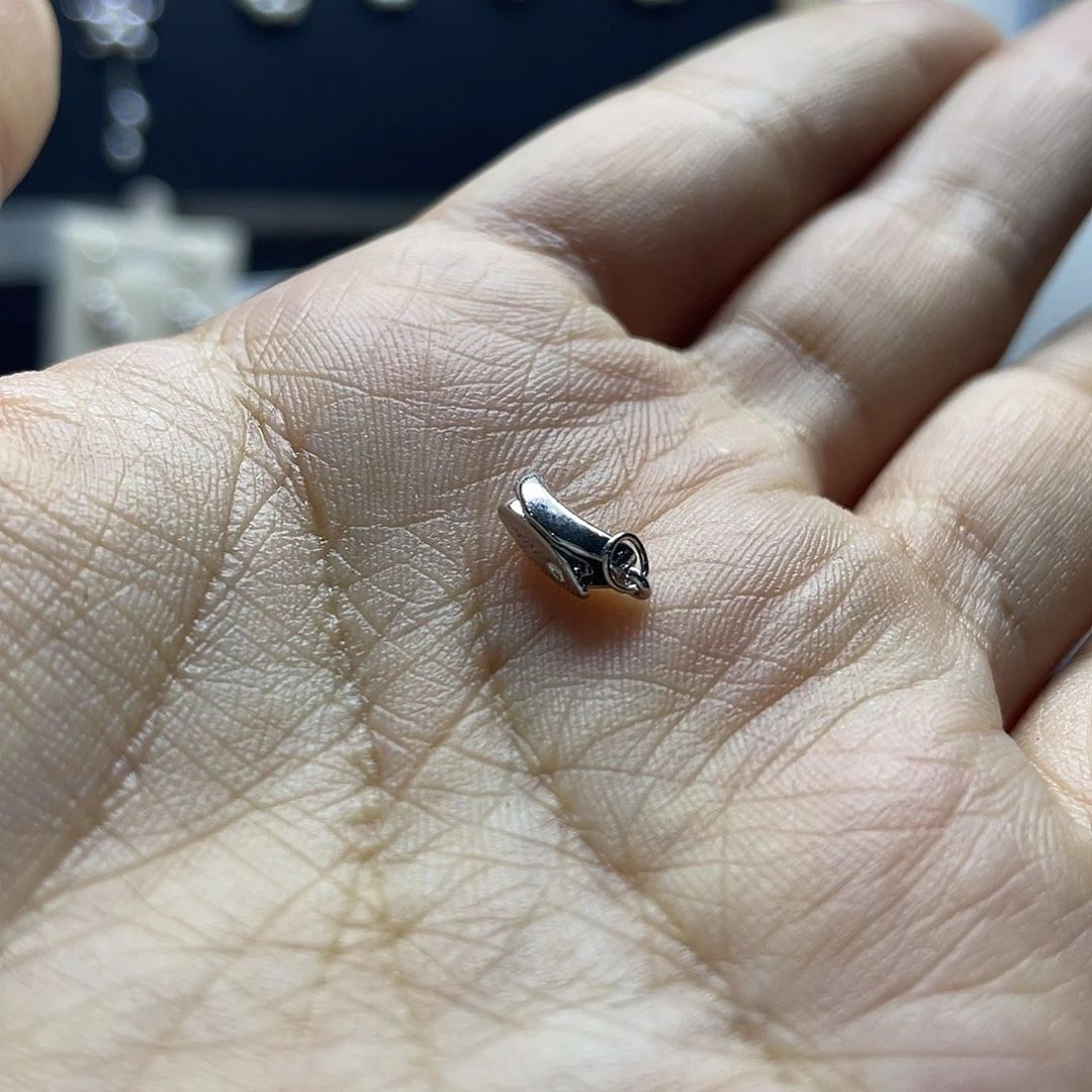 珐琅铁合金纯银元宝扣