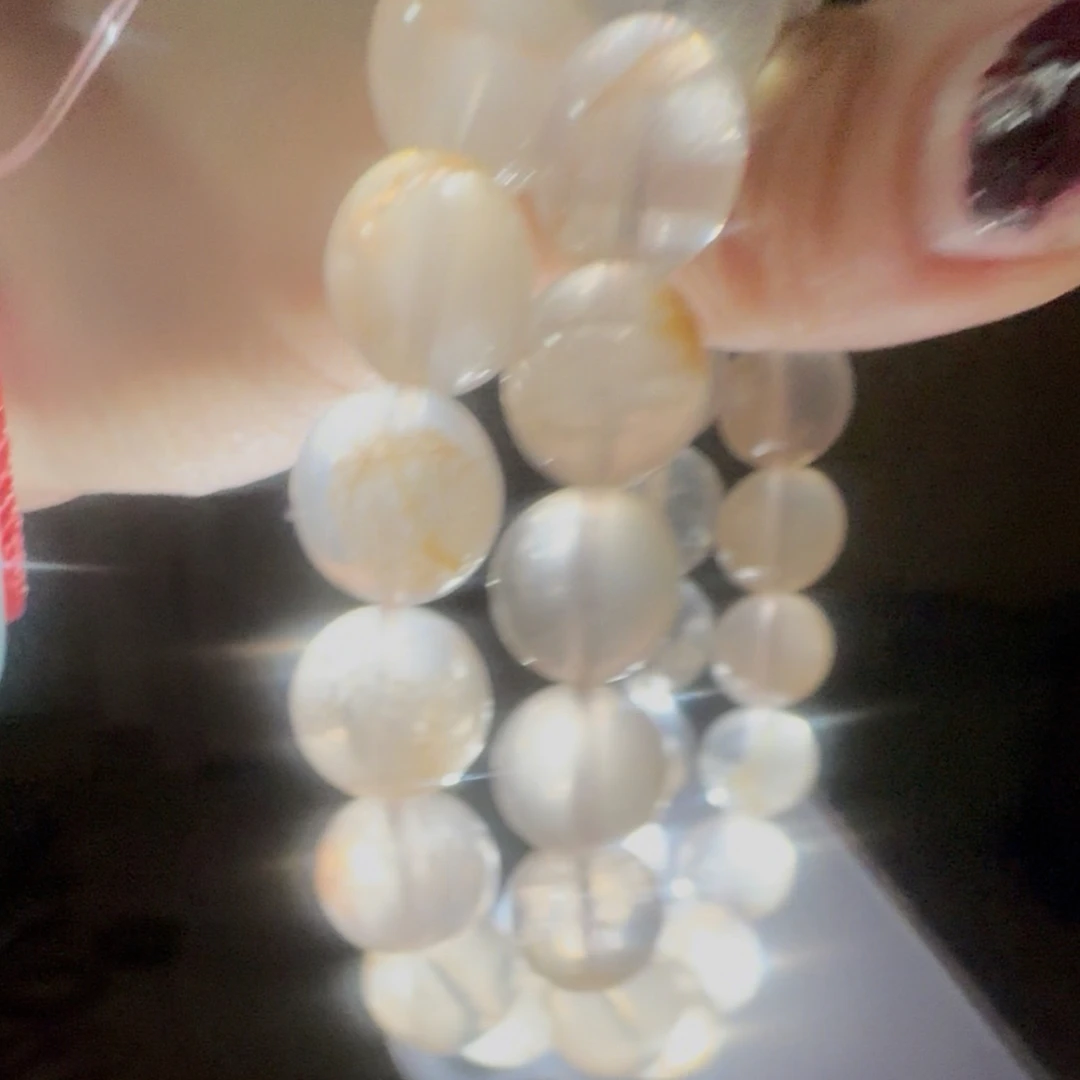 手链 星光冰橘粉啊赛胶公生胶花手串串珠饰品女款