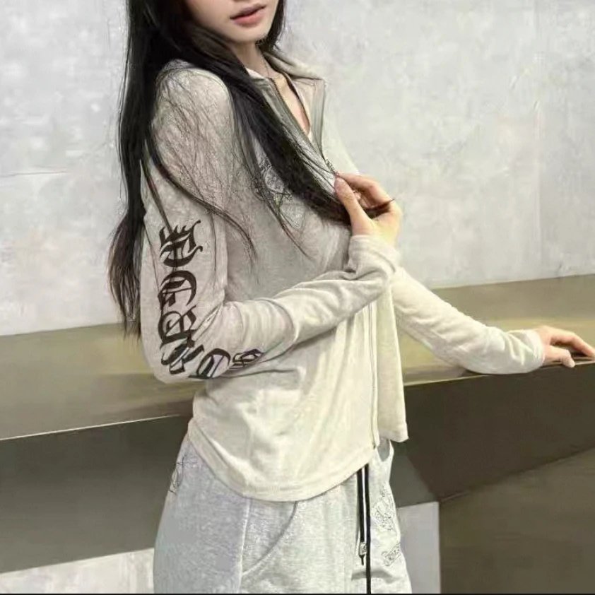 【美感克罗】冰感梵文印花连帽防晒外套