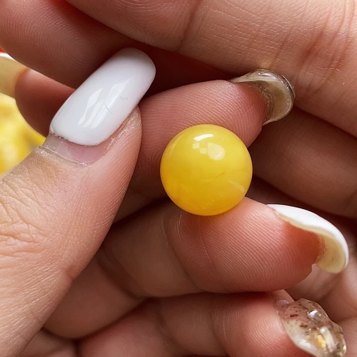 琥珀裸石未镶嵌单珠尺寸12.5mm