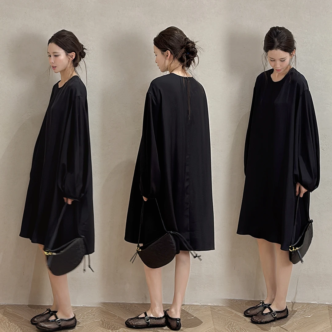 Z.blues【许愿裙】ROW风A字版桑蚕丝灯笼袖连衣裙YZJYJ0066