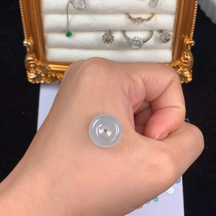 翡翠裸石天然缅甸平安扣