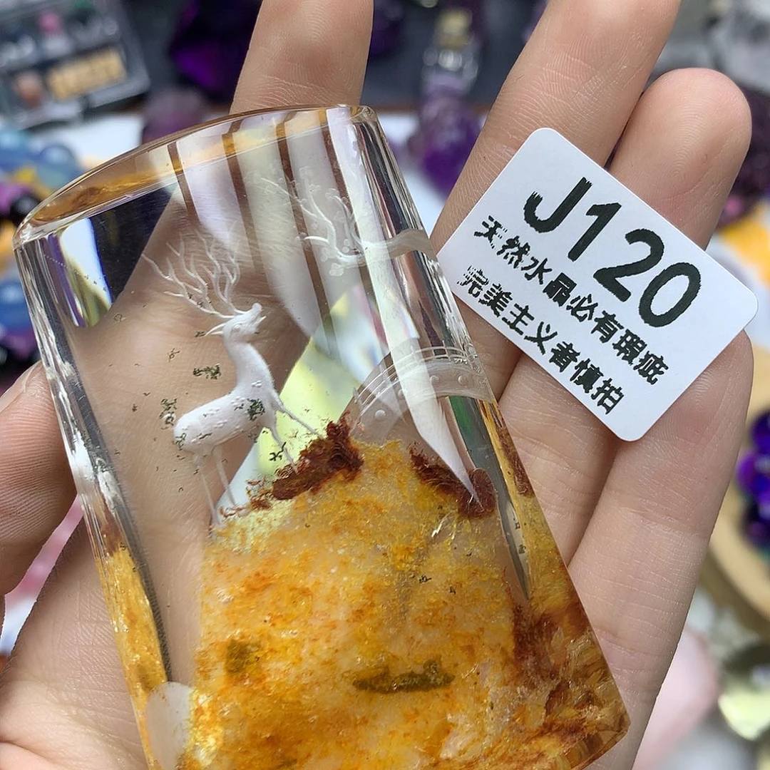 水晶未镶嵌珠宝半成品意境无事牌