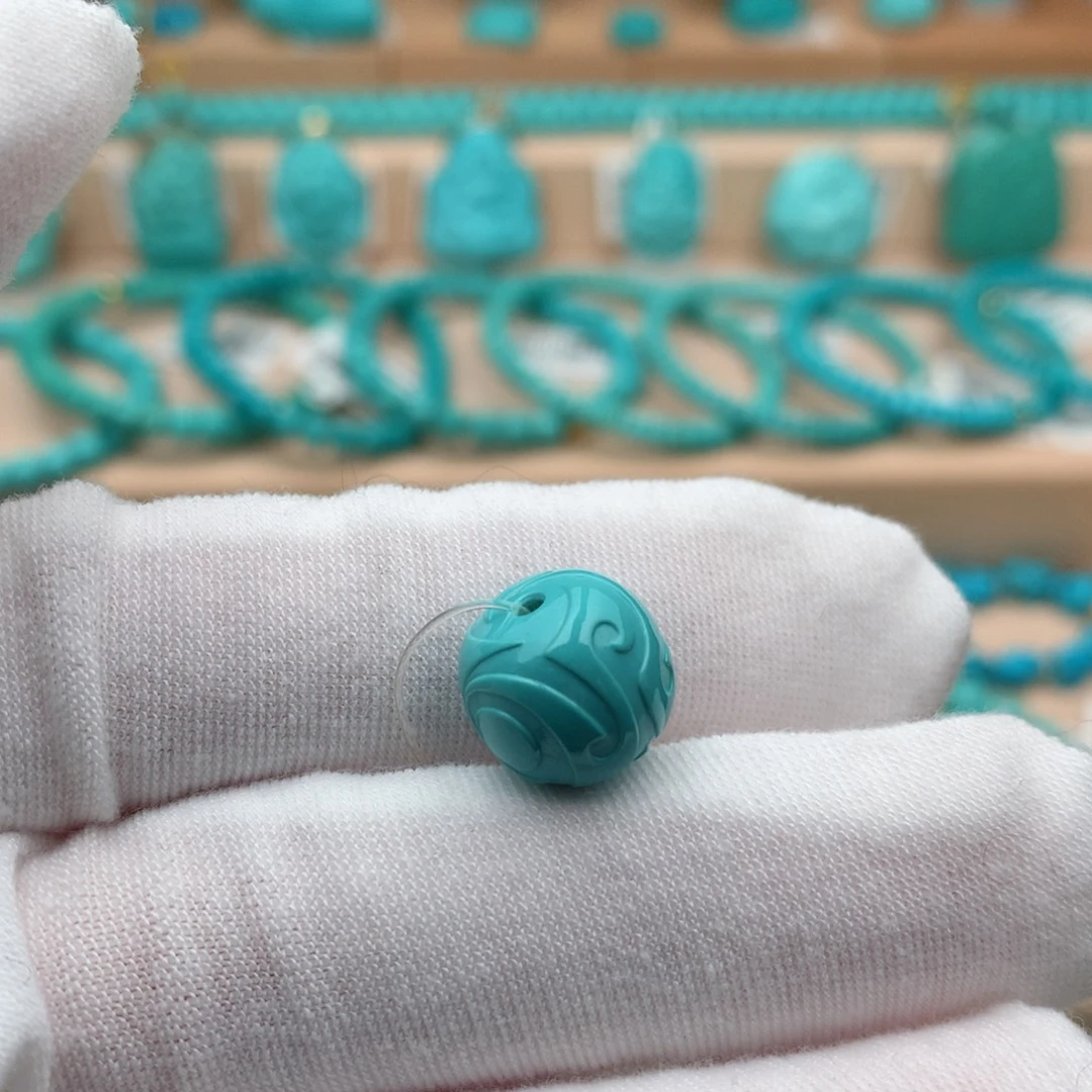 绿松石未镶嵌珠宝奇石12mm