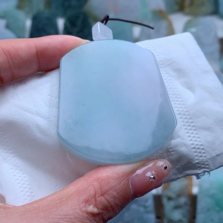 定制翡翠未镶嵌无事牌