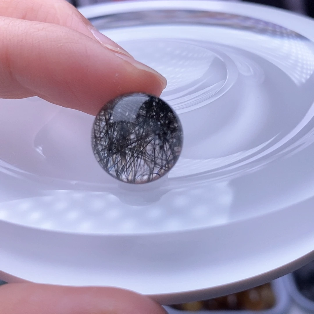 水晶天然水晶打孔不退不换未镶嵌胖*