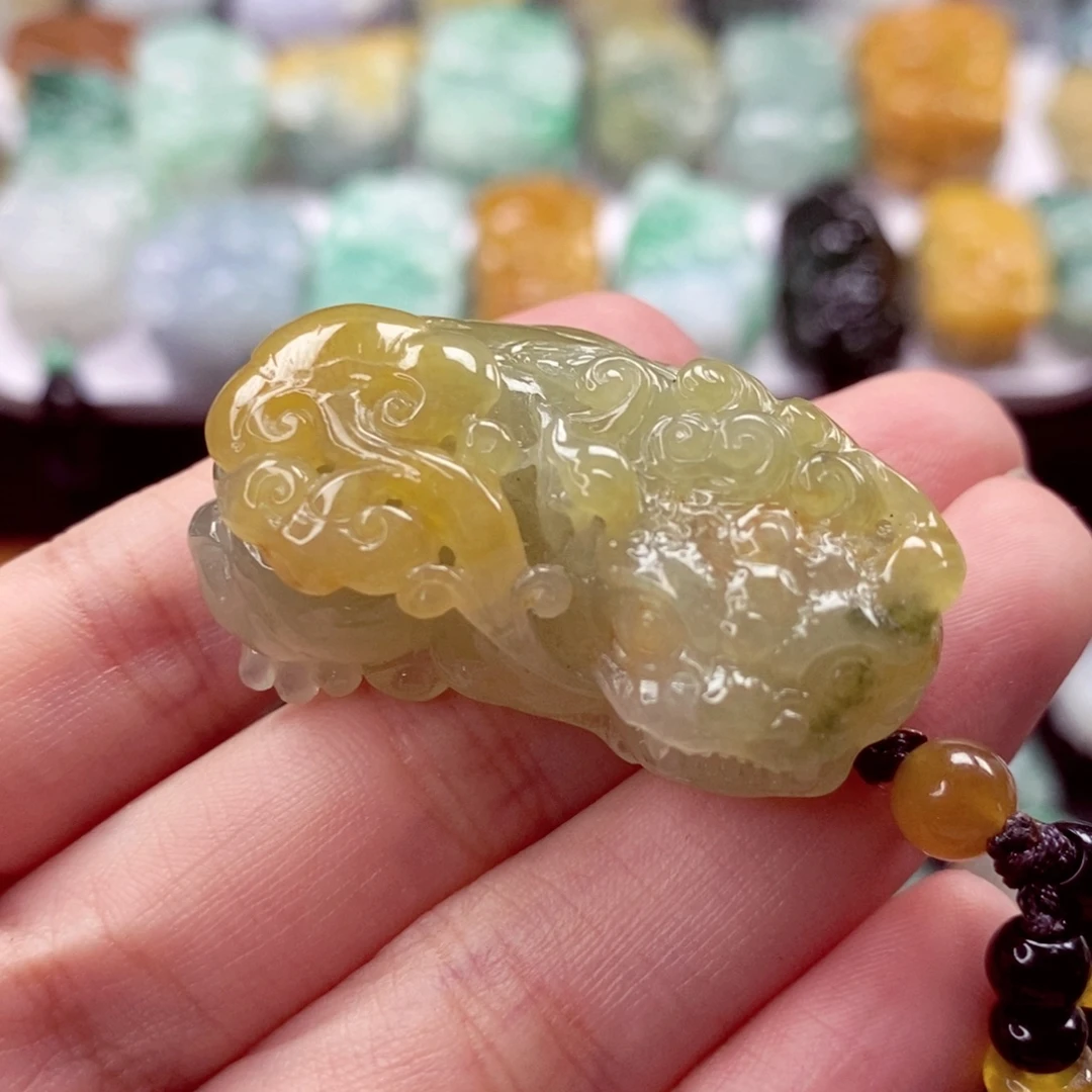 颈饰18K金镶嵌翡翠翡翠