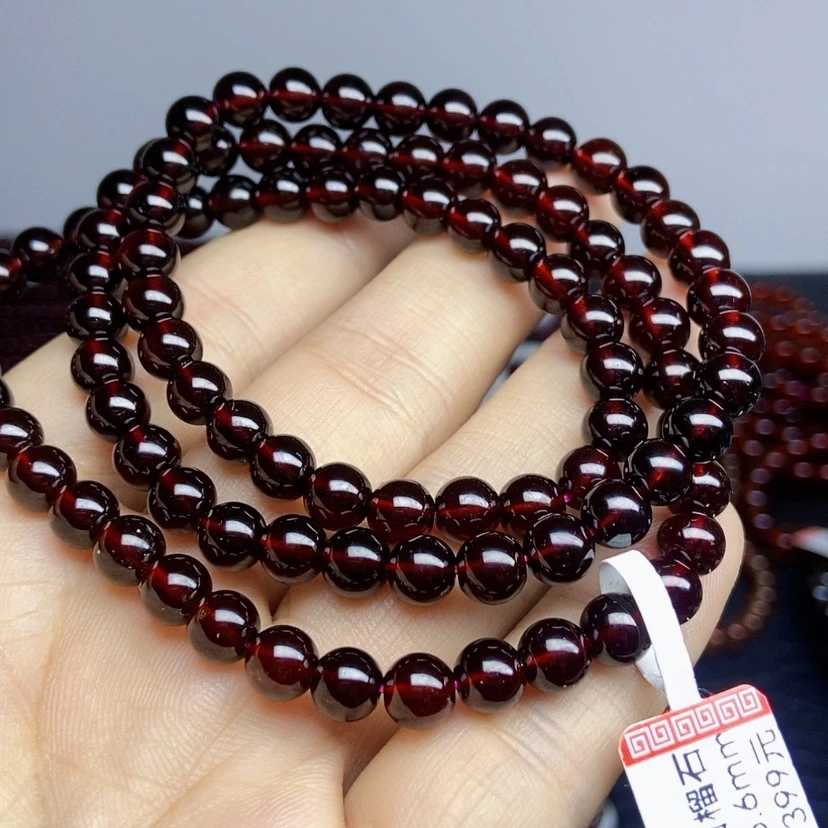 【闪购商品】石榴石手链未镶嵌6.5毫米