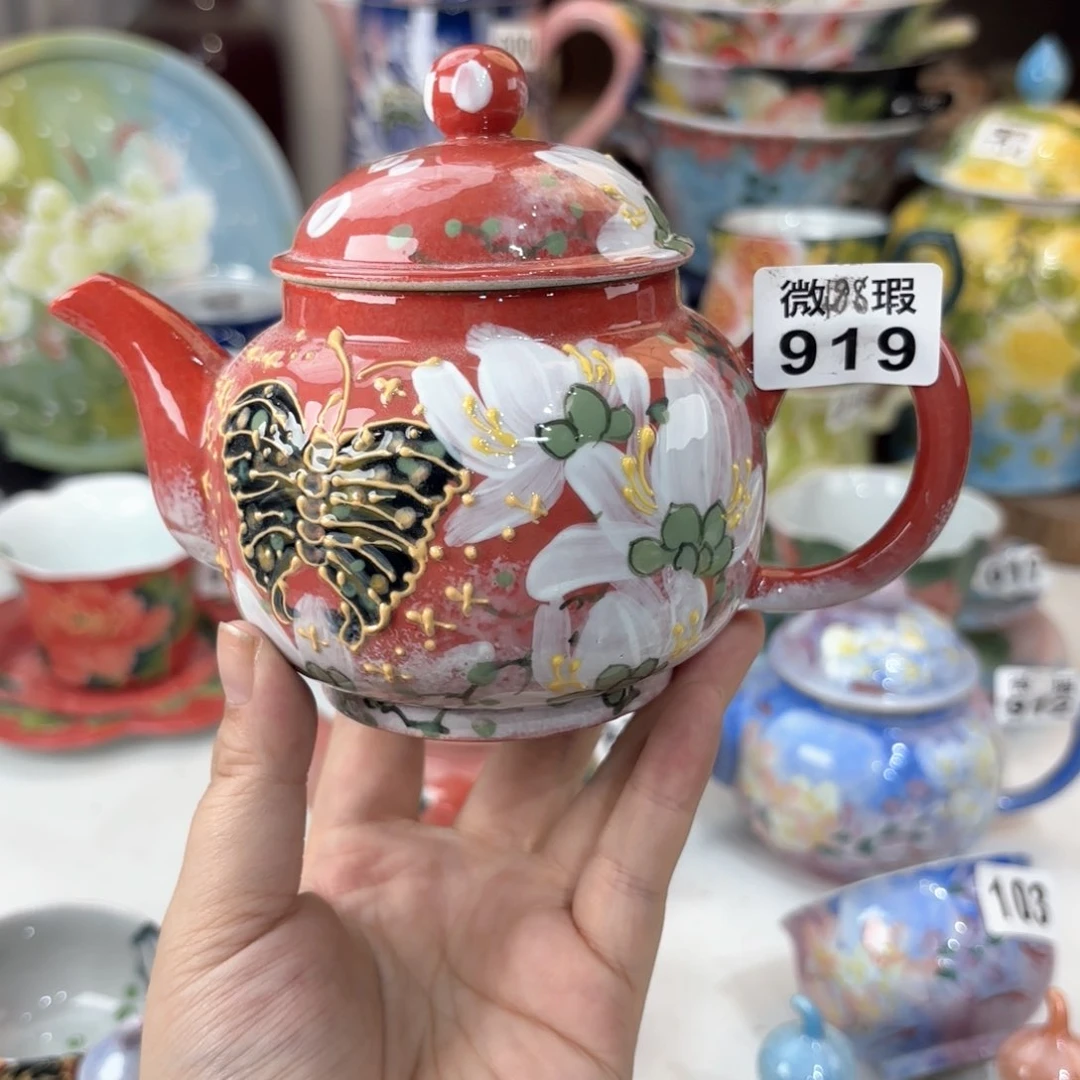 景德镇手绘高温釉下彩陶瓷茶具