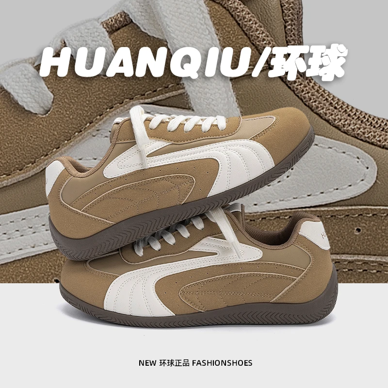 环球复古内增高板鞋男ins潮百搭秋季男鞋2025新款时尚休闲德训鞋