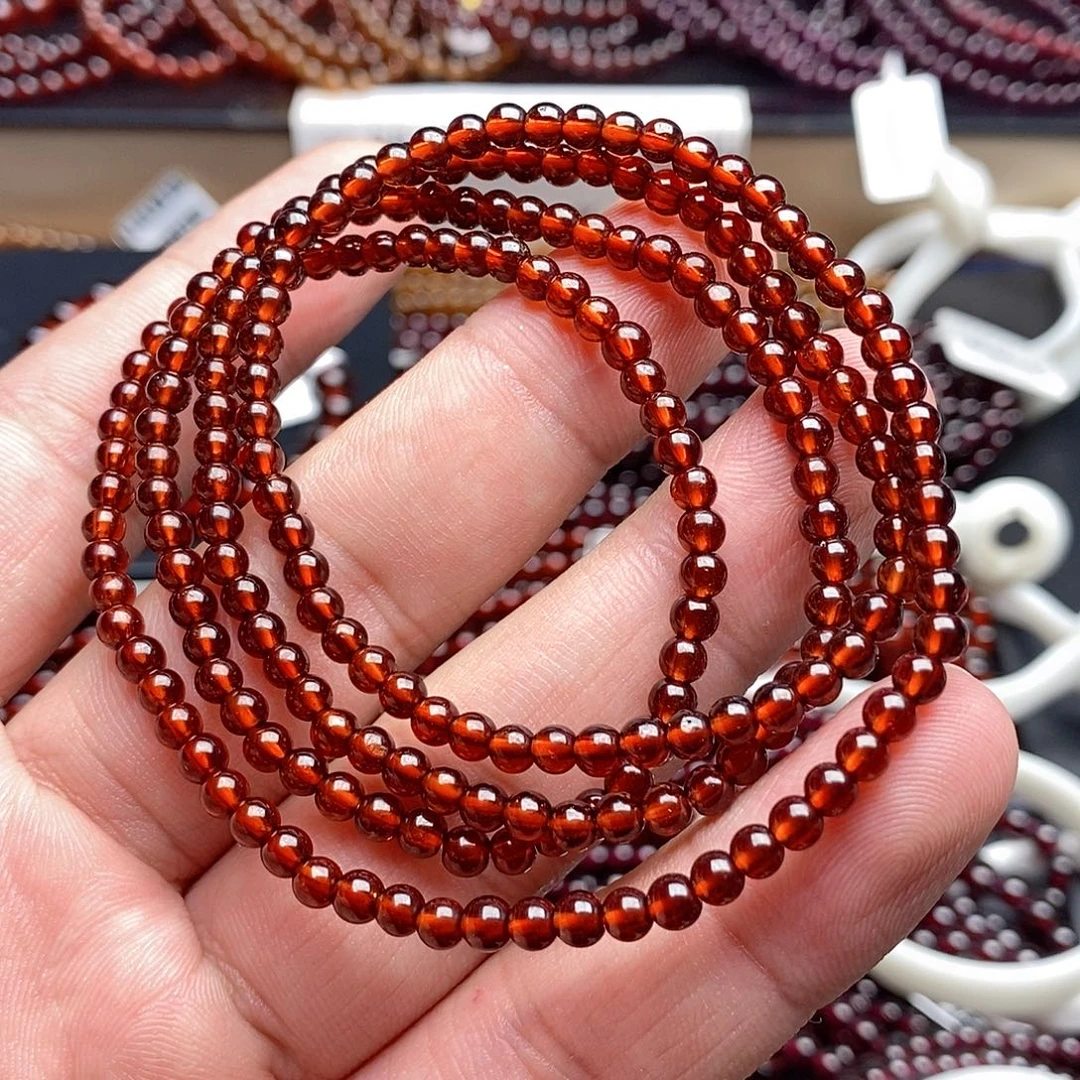 未镶嵌手链石榴石3.9mm