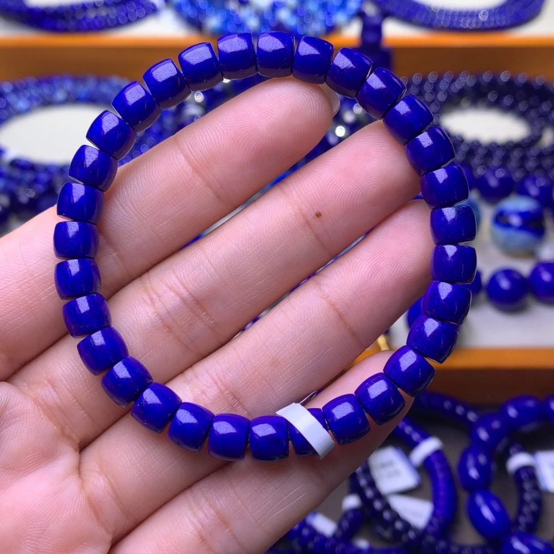 青金石未镶嵌手串7mm
