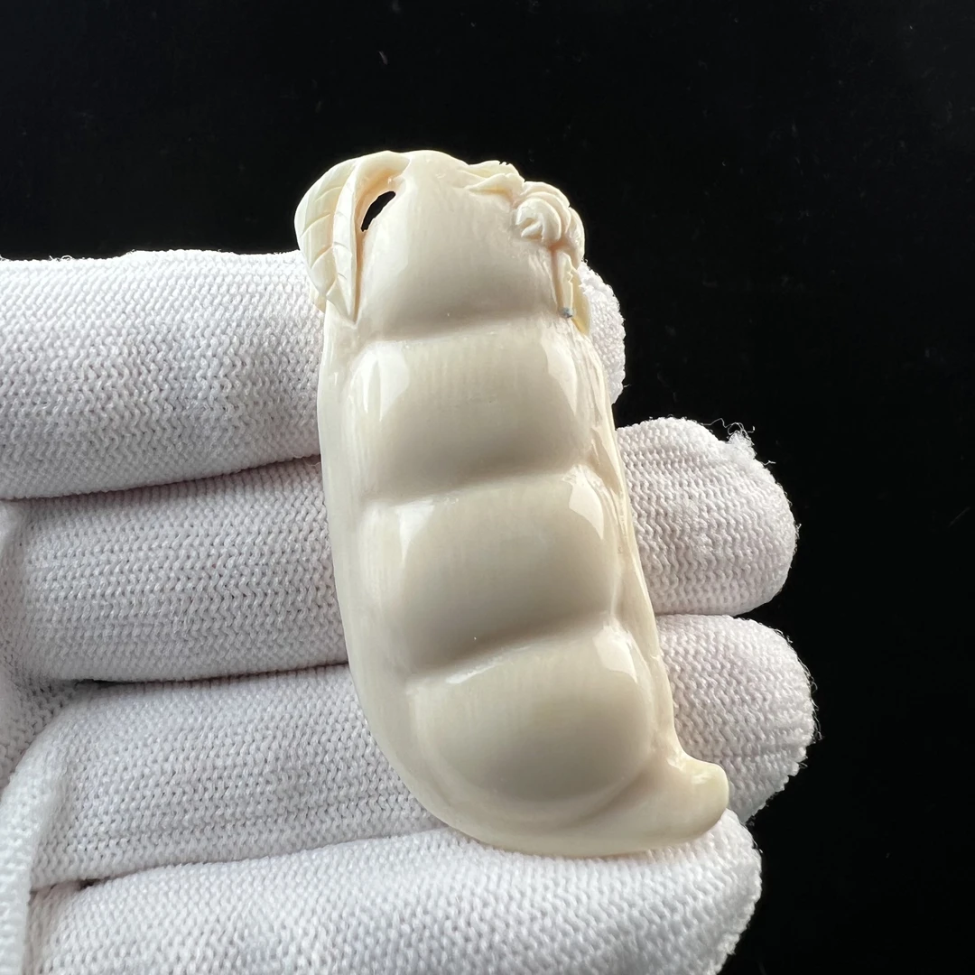 H2093天然猛犸牙雕刻牌 多子多福 23*56mm支持鉴定 假一罚四