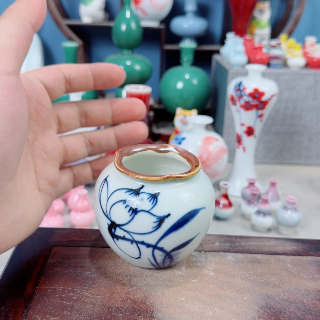 陶瓷手工小花器摆件