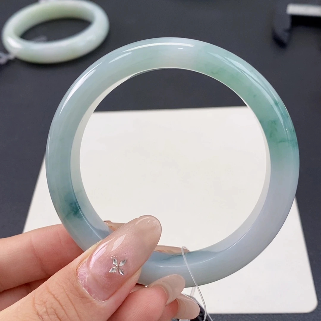 未镶嵌手镯翡翠54飘花 8号