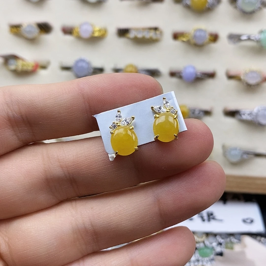 翡翠银S925镶嵌戒指