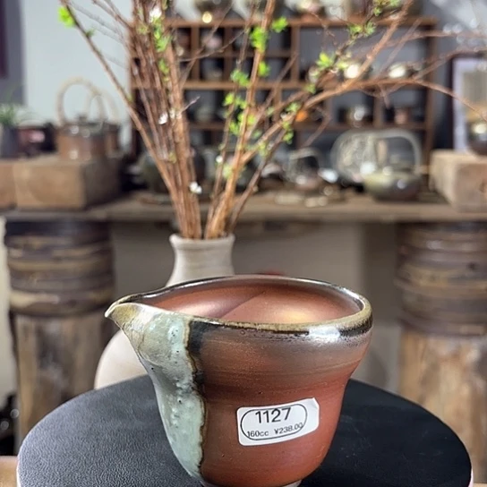 #1127柴烧裸烧窑汗公杯孤品