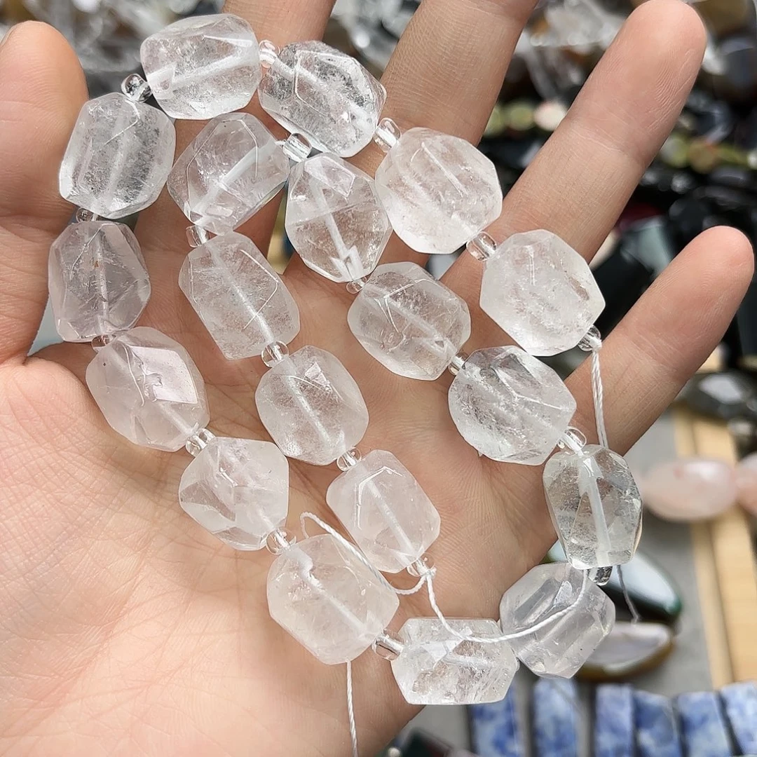 玛瑙/玉髓未镶嵌珠宝半成品14×17白水原石切一条