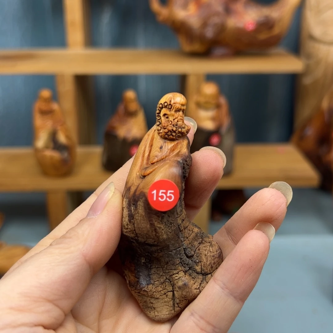 周***木崖柏木摆件手把件