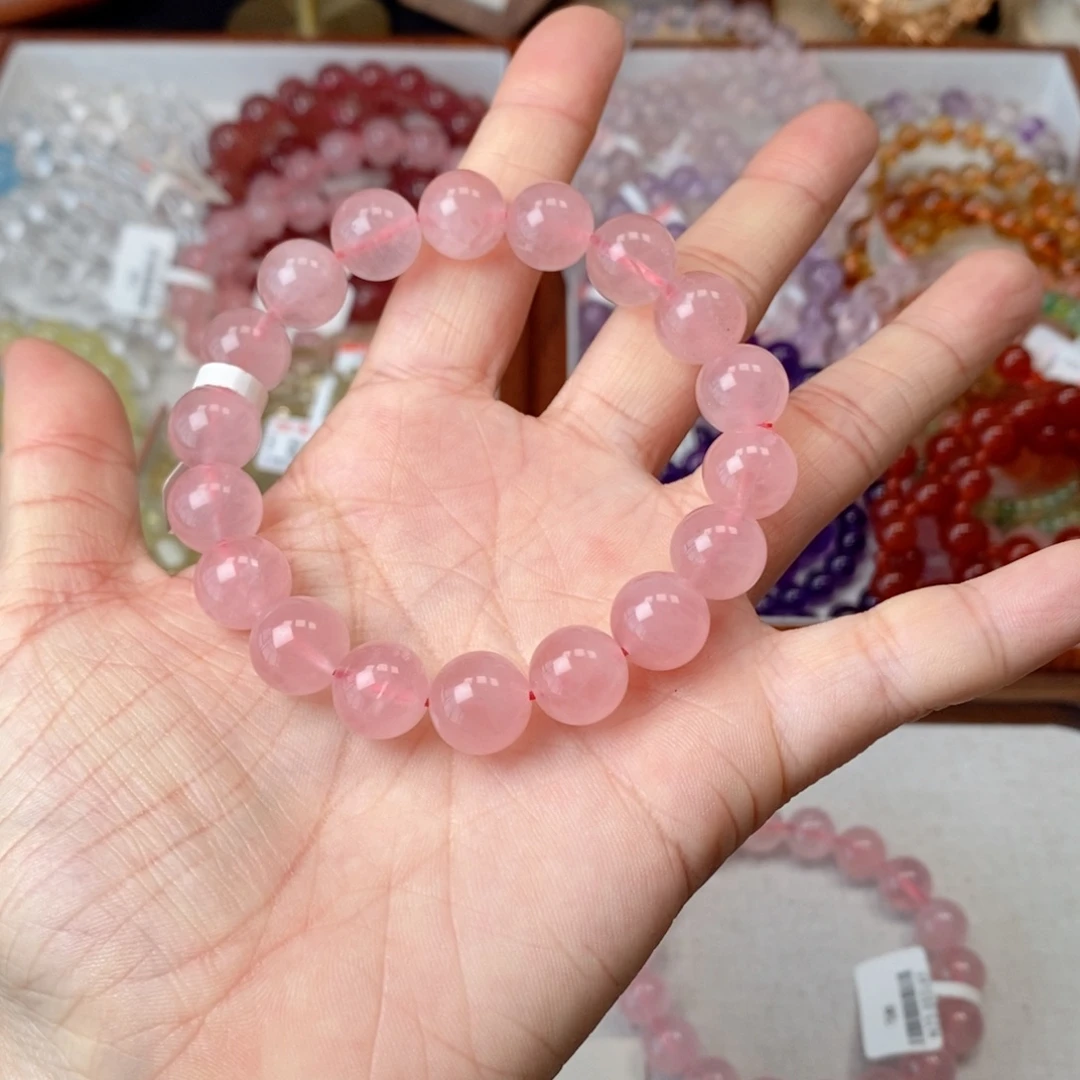 手链未镶嵌水晶马达加斯加粉水晶11