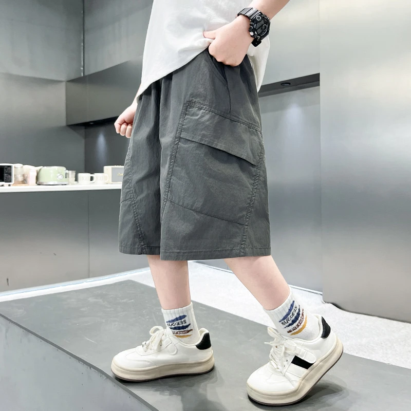 男童夏季工装短裤2025新款潮儿童时髦五分裤薄款中大童夏装裤子帅