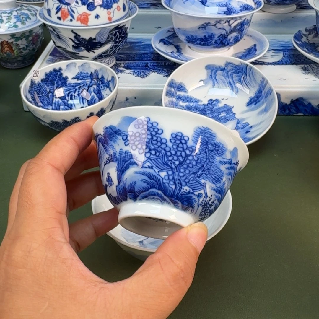 景德镇纯手绘茶具圆圆240