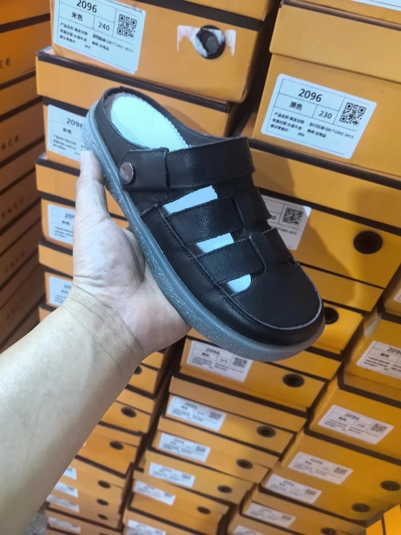 2096头层牛皮复古手工两穿凉鞋