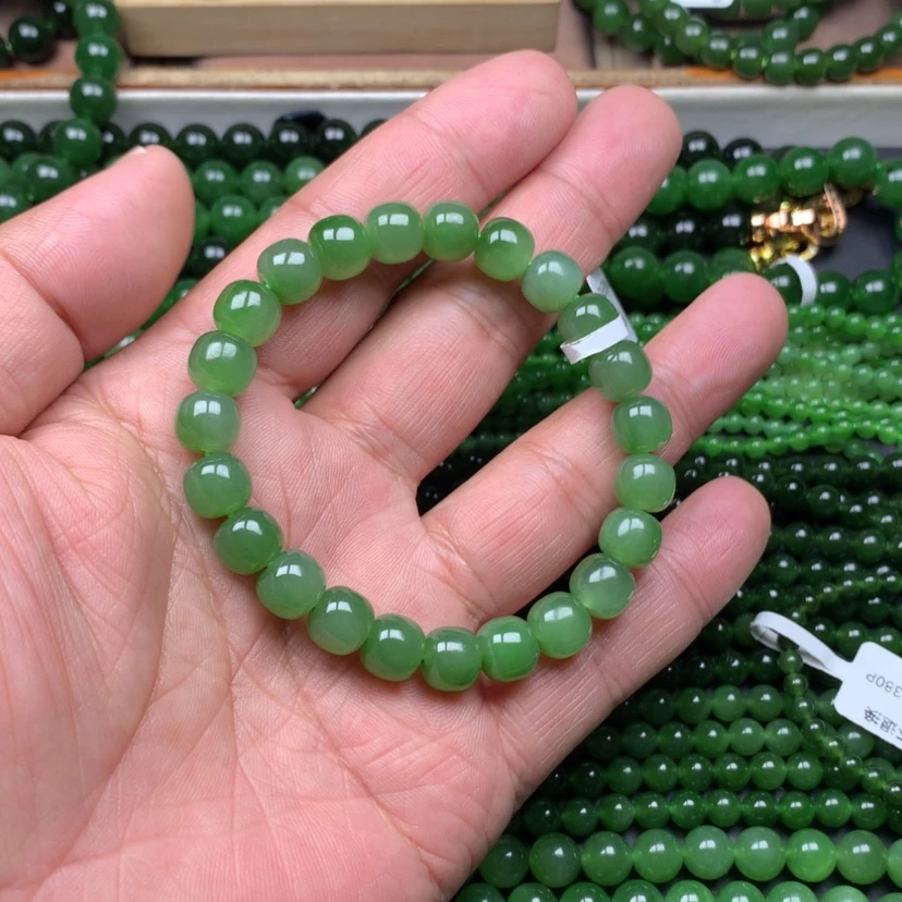 【闪购商品】未镶嵌手链和田玉（碧玉）9