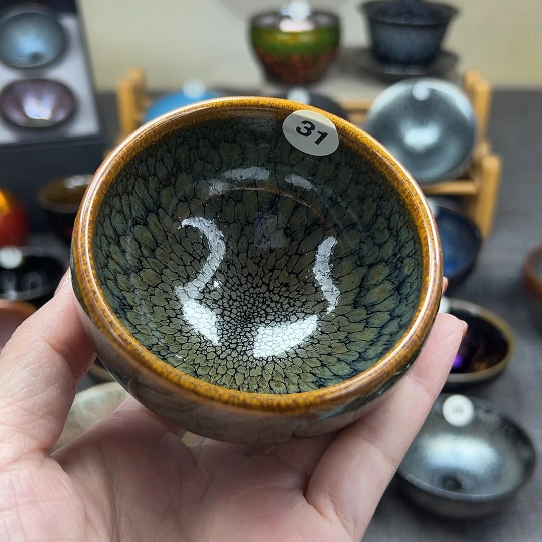 茶盏鹧鸪波体手工