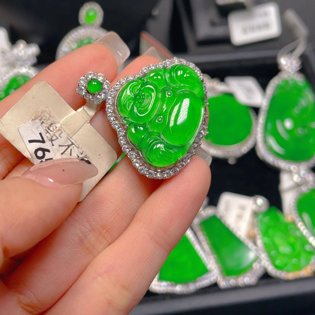 翡翠未镶嵌吊坠(不含链)