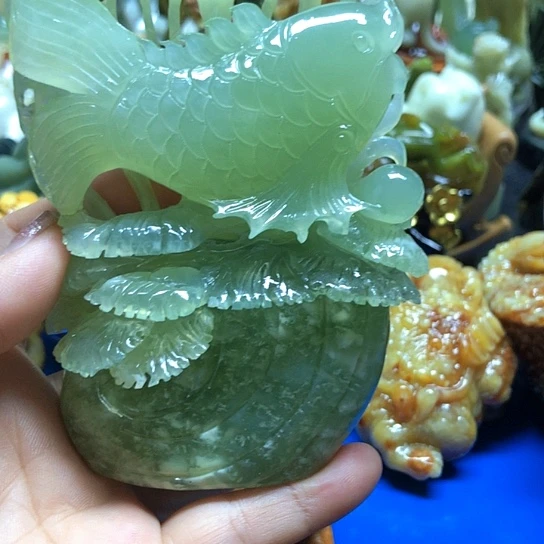 不***凡石材家居装饰摆件连年有余