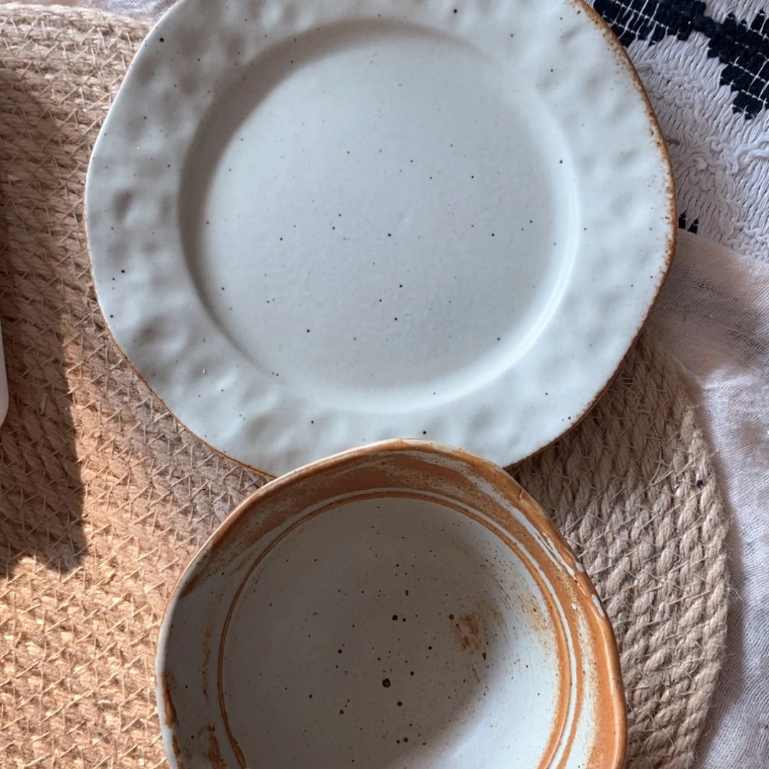 今囍陶器粗陶餐具2件