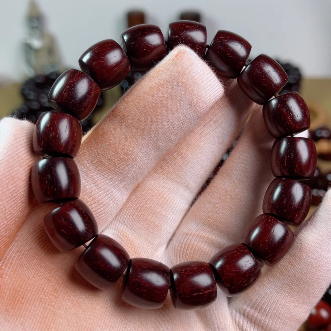 小叶紫檀手串/手链12/13大直切高油润龙鳞金星