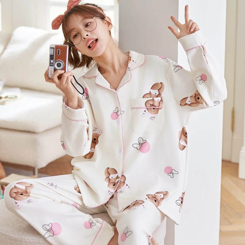 睡衣女秋冬新款2025年长袖网红爆款女士大码可外穿休闲家居服套装