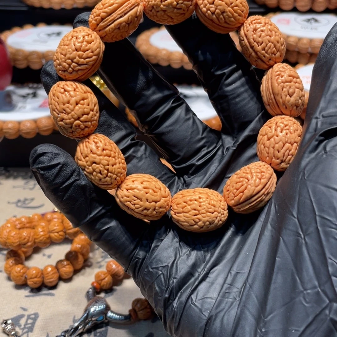 地***果桃核手串钱袋子手串1#