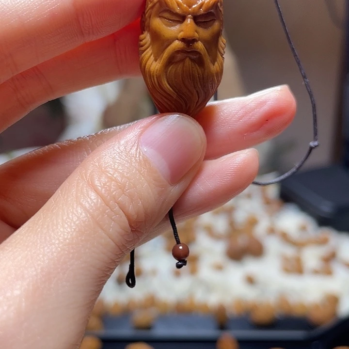 橄榄核吊坠 关公 橄榄