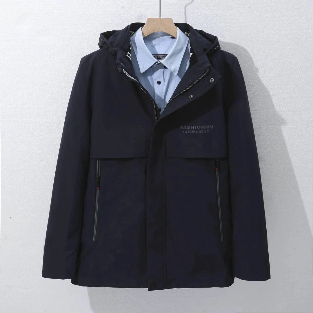 男士冬款商务休闲可拆卸内胆派克服时尚保暖外套