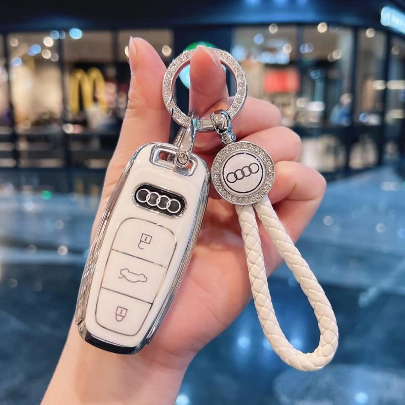适用于奥迪a6l钥匙套q4etron新能源车q5etron壳RS-etron包a8l壳女