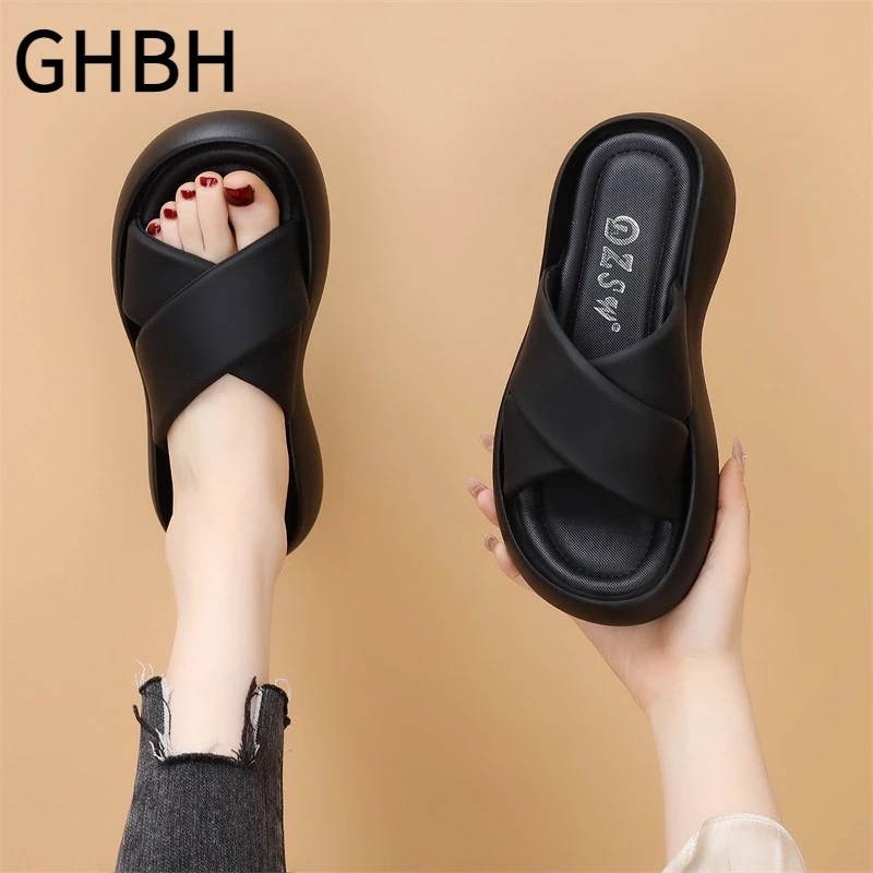 厚底凉拖鞋女外穿夏天2025新款网红时尚一字拖沙滩鞋女拖鞋品质41