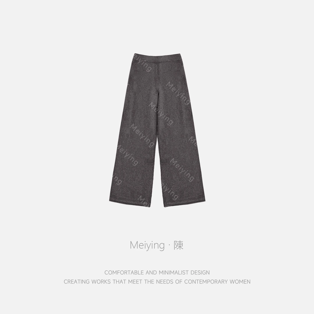 Meiying-慵懒感简约舒适感显瘦腿精牦牛绒休闲裤YA5QK062