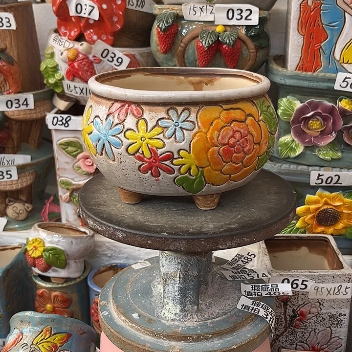 粗陶材质多肉花盆