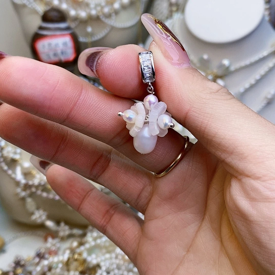 淡水珍珠颈饰银S925镶嵌