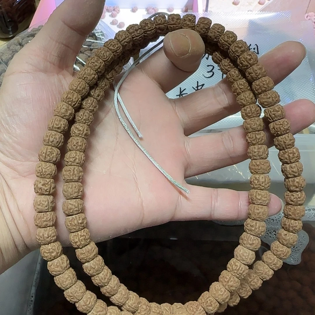 桃核手串盘龙纹 108 长串