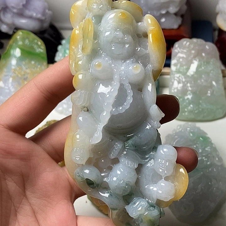 翡翠未镶嵌把件佛