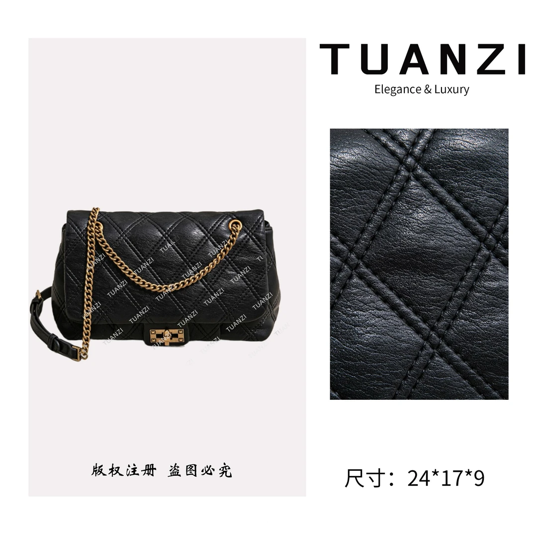 TAUNZI『高端玩家』秋冬新款24cm腋下包 SK-83087-黑色