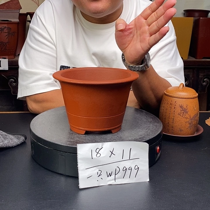 紫砂花盆货号一只WP999