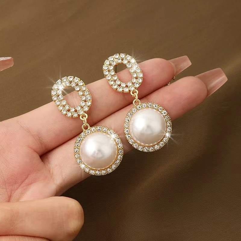 925银针【90】珠珠耳钉小香风轻奢百搭时尚气质饰品设计感精致